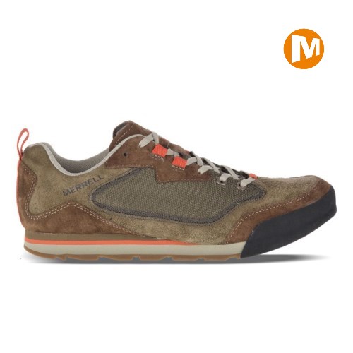 Pánské Tenisky Merrell Burnt Rock Travel Suede Hnědé/Olivy Zelené (CZ. KPLJG)